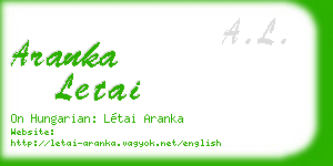 aranka letai business card